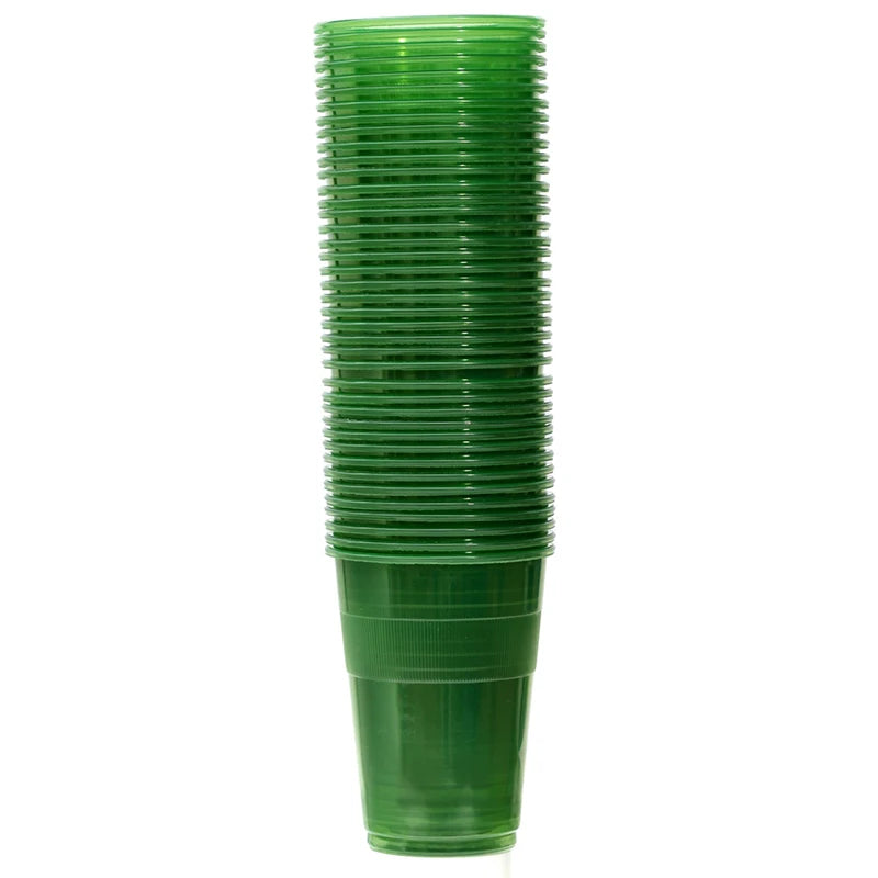 40 Pieces x Home Party Wedding Supplies, 9oz/250ml Green Famous Service Impact Plastic Drinking Cup
