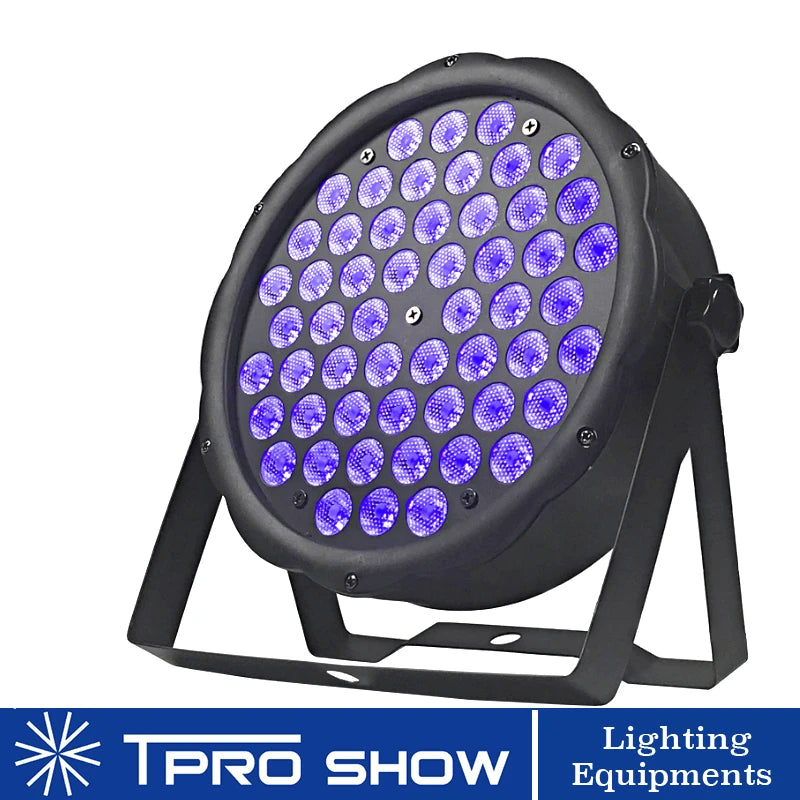 UV Spotlight Sound Party Lights Flat Black Light DMX 512 LED PAR Violet Stroboscope Disco Light Effect For Stage Club Home DJ