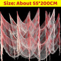 Scary Halloween Blood Gauze Staircase Indoor Outdoor Decoration Haunted House Blood Creepy Cloth Home Party Horror Scene Props