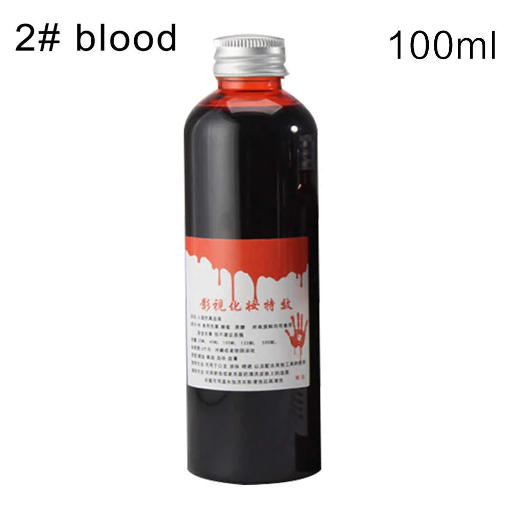 1 Bottle Halloween Emulation Fake Props Makeup Blood 30-100ml Blood Whole Cosplay Prank Props Makeup Person Plasma Fake