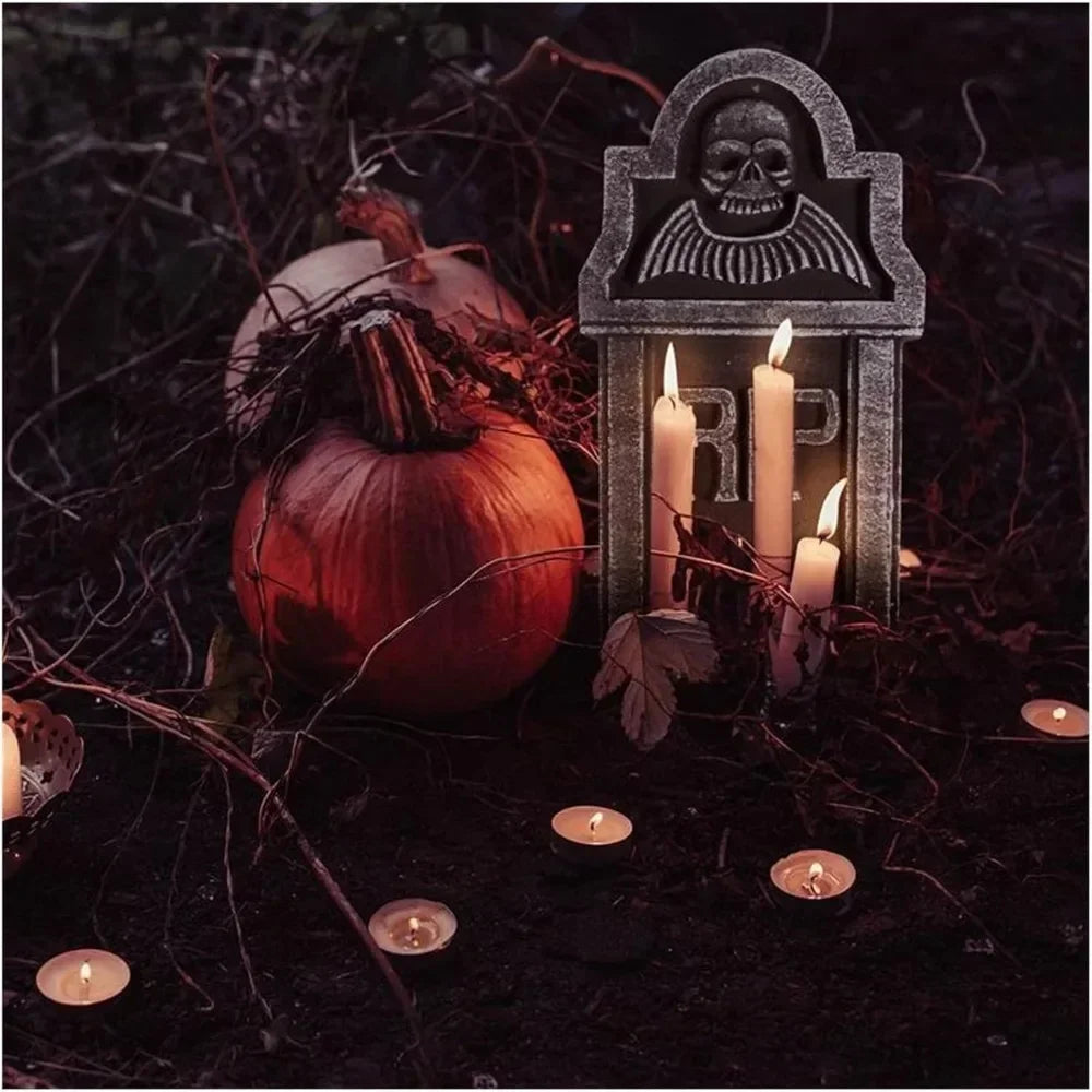 4pcs Halloween Yard Signs Tombstone Decoration Cemetery Foam Haunted House Graveyard for House Outdoor Party Prank Props