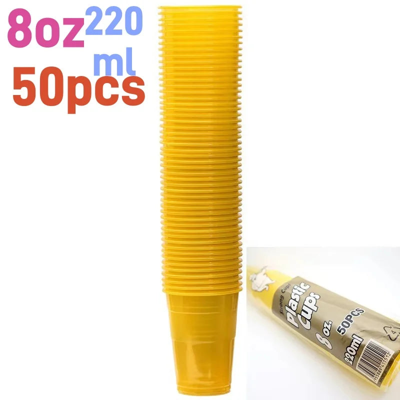 40 Pieces x Home Party Wedding Supplies, 9oz/250ml Green Famous Service Impact Plastic Drinking Cup