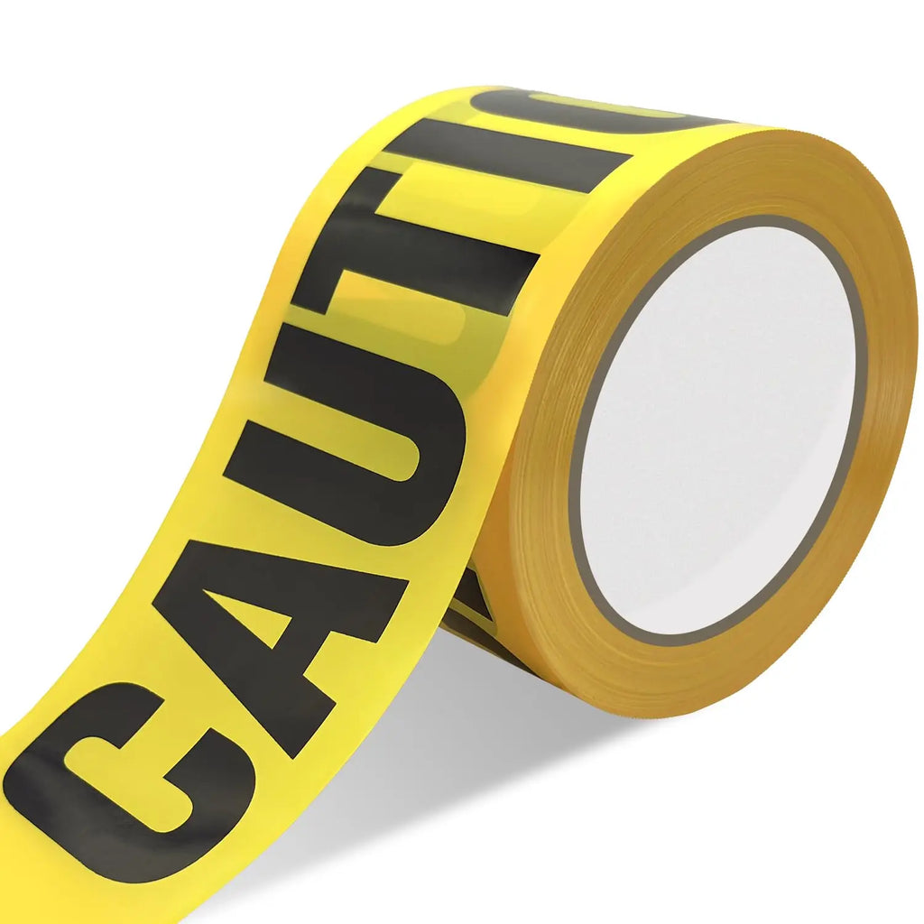 Heavy-duty, 3" x 328 ft reusable caution tape for construction, hazard marking, crime scenes, events, and Halloween decor.