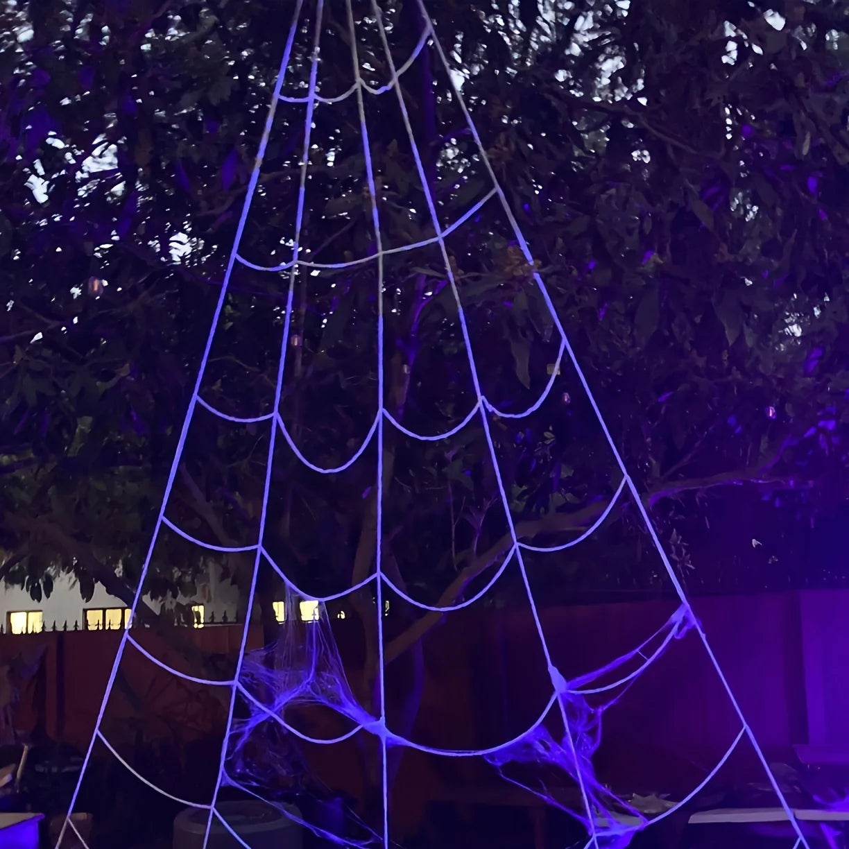 1pc Giant Spider Web Halloween Decoration Outdoor Courtyard and Lawn Spider Web Terror Courtyard Decoration Design