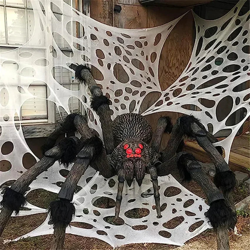 Halloween Decorations Outdoor Spider Web Cut Your Own Giant Stretchy Beef Netting Spiders Webbing Gauze Haunted Decor
