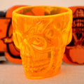 1pc Creative Transparent Orange Skull Print Mug, Plastic Funky Water Cup For Household
