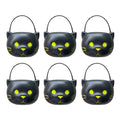 6PCS Set Spooky 6cm Size Halloween Pumpkin Jar With Lid Triangular Eyes Pumpkin Lantern Mini Basket Pumpkin Bucket Gift Giving