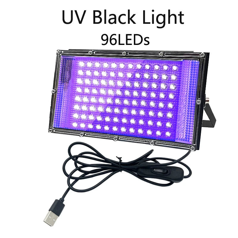 USB switch LED UV Black Light,,395-405 nm Wavelengths LED UV Light Black Light Lamp for Party, Bar, Aquarium