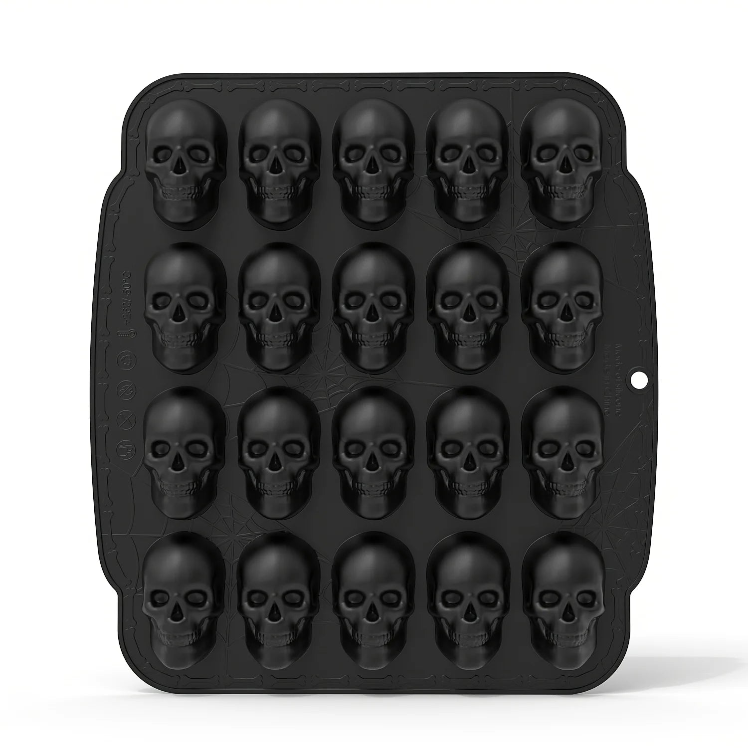 Skull Baking Mold/ Ice Cube Tray - Halloween Cake Candy Chocolate Decor Silicone Food Grade Flexible Easy Release Reusable Mold