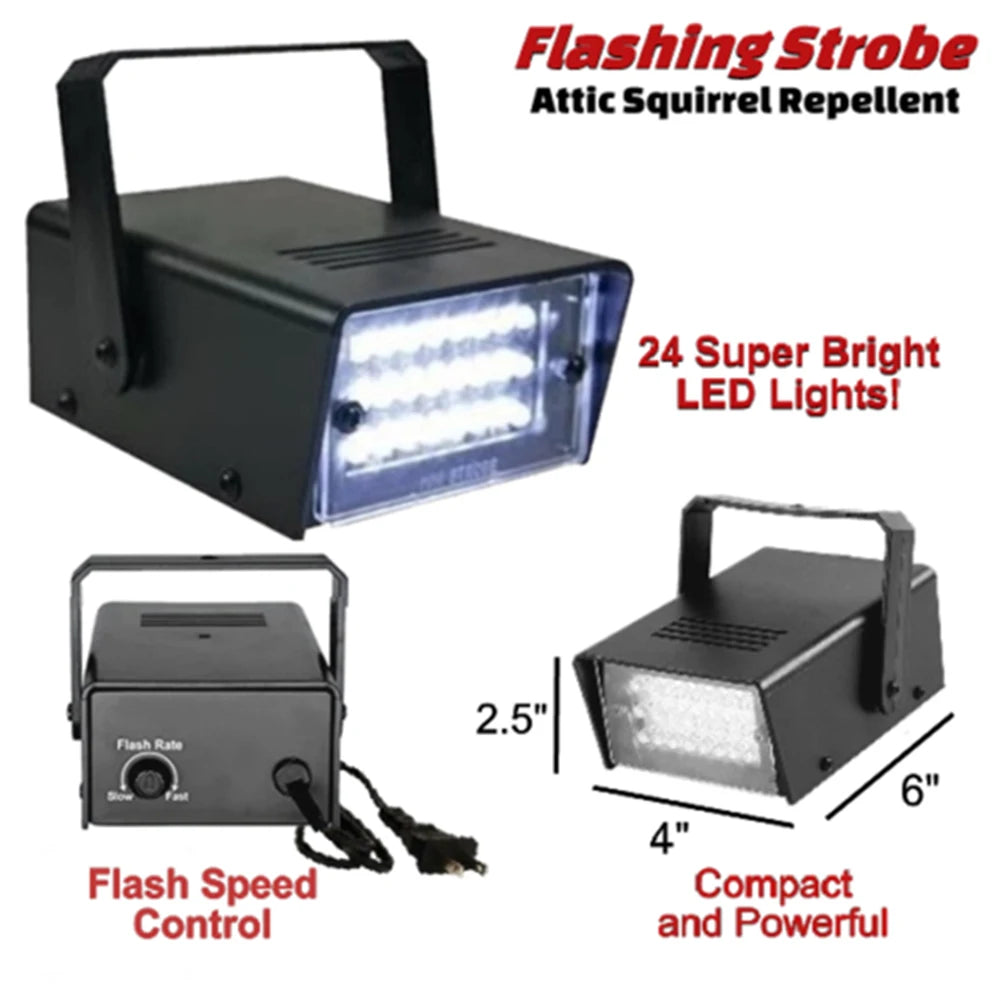 Remote Control Flash LED White Adjustable Speed KTV DJ Disco Party Strobe Light