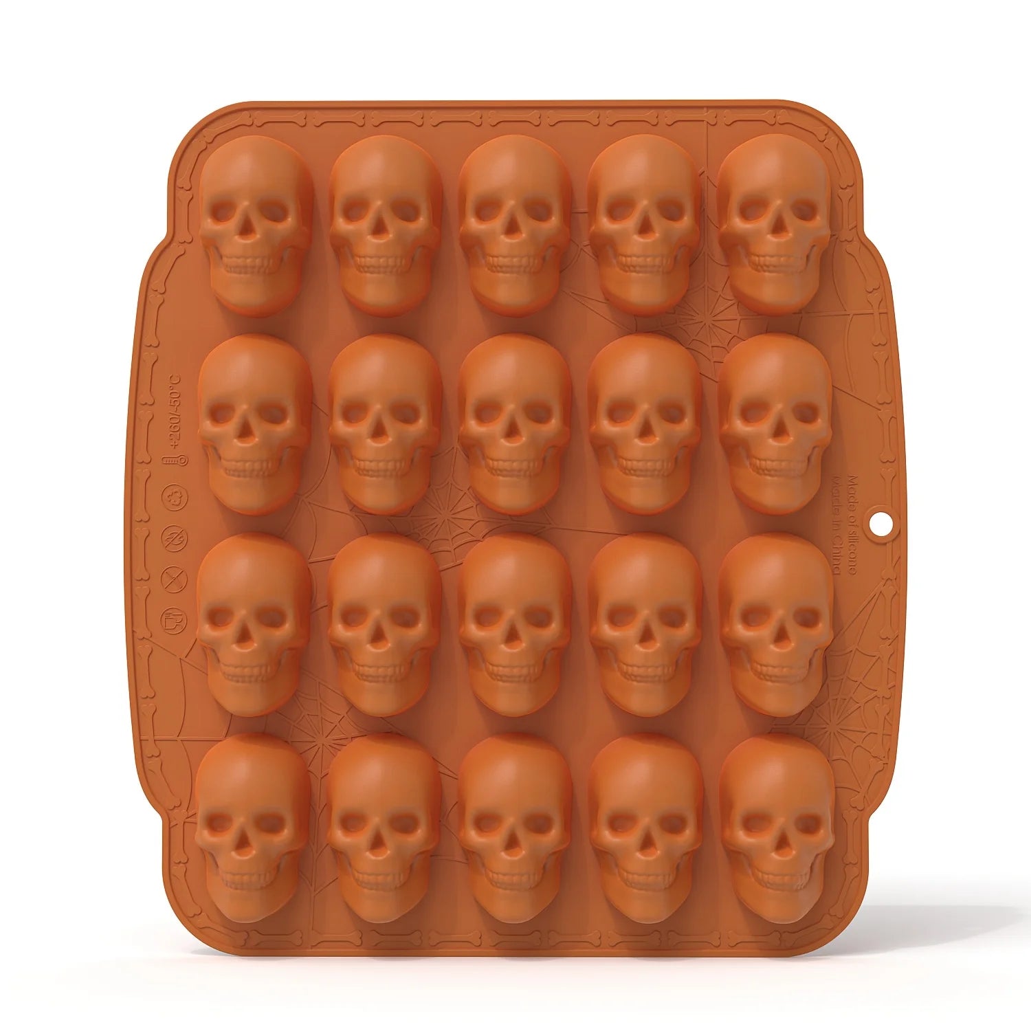 Skull Baking Mold/ Ice Cube Tray - Halloween Cake Candy Chocolate Decor Silicone Food Grade Flexible Easy Release Reusable Mold