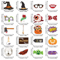 1set Halloween Party Photo Booth Props Kit Pumpkin Skull shape Funny Selfie Prop Halloween Party Decorations Haunted House Props