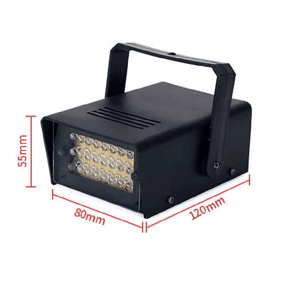 Remote Control Flash LED White Adjustable Speed KTV DJ Disco Party Strobe Light