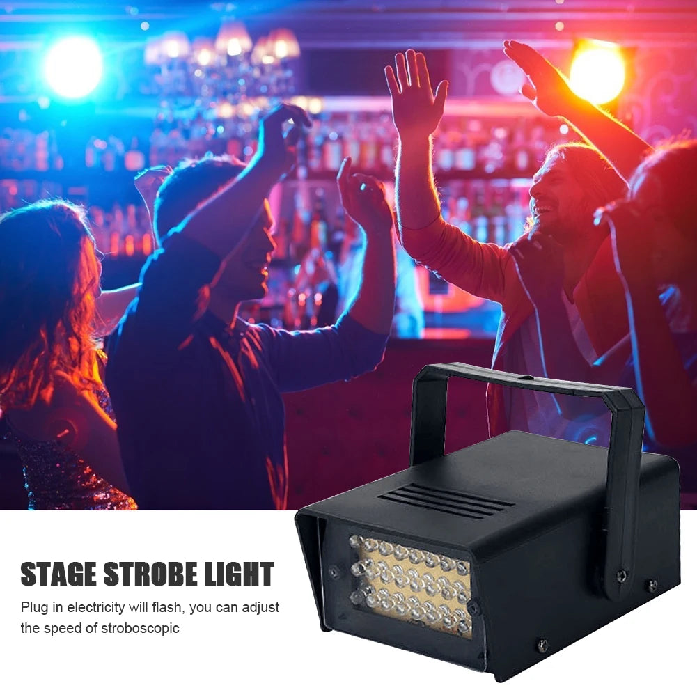 Remote Control Flash LED White Adjustable Speed KTV DJ Disco Party Strobe Light