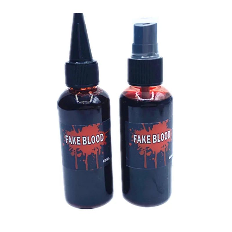 Halloween Plasma Spray Create Realistic Blood Effects Horror Fake Blood Spray Halloween Cosplay Makeup Washable Eye Blood Drops
