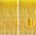 6PCS 2M High Foil Fringe Curtain Backdrop Holiday Theme Photo Booth for Halloween Christmas Birthday Wedding Party Decorations
